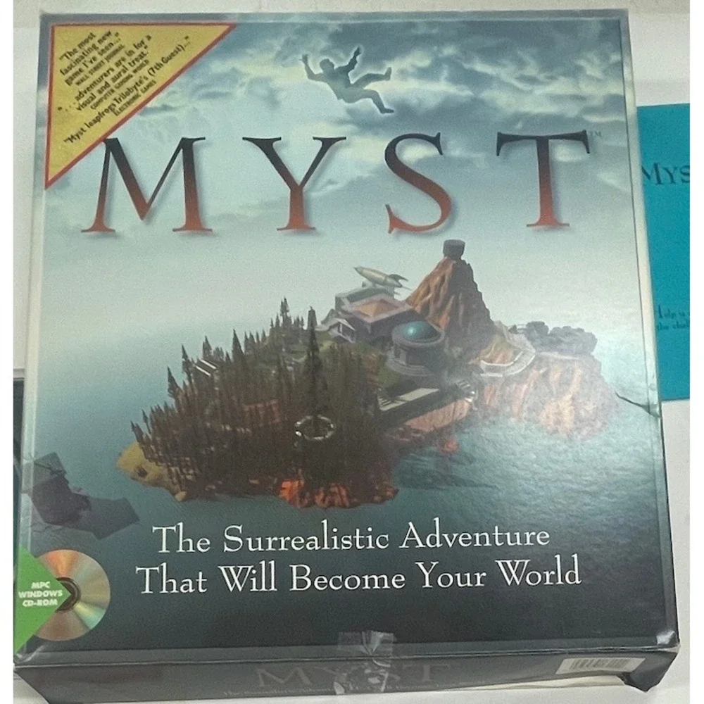Myst PC Big Box Game Windows 3.1 CD-ROM Broderbund Cyan 1993 Complete Vintage